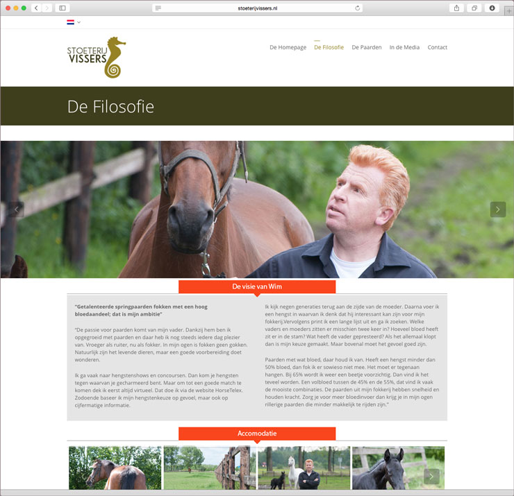 Website Stoeterij Vissers