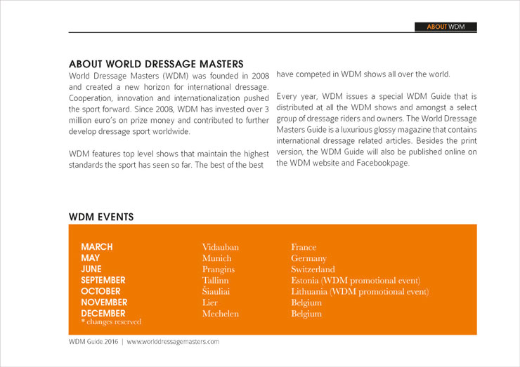 World Dressage Masters Guide