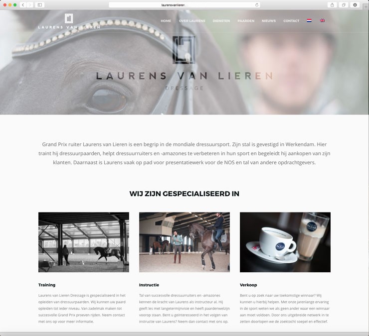 Website Laurens van Lieren Dressage