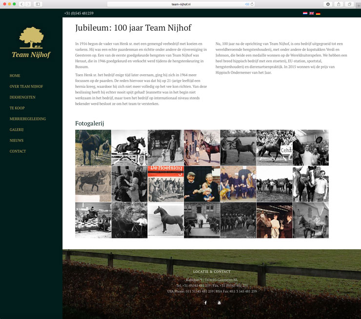 Website Team-Nijhof